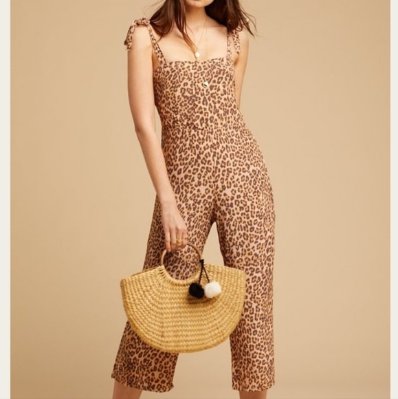Faithfull the Brand Pants - FAITHFULL THE BRAND Elsa Leopard Animal Print Jumpsuit